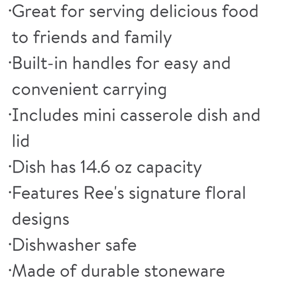 ❤️ New Pioneer Woman Fancy Flourish Mini Baker with Lid - Picture 4 of 5